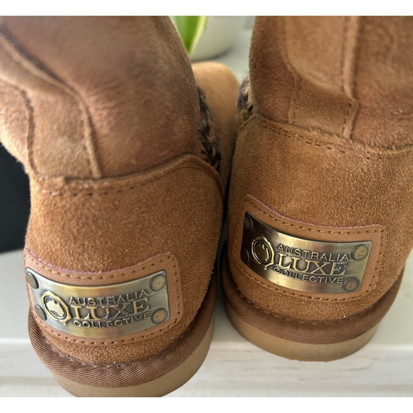 BNIB NWT Australia Luxe Collective Tan Winter Boots-Size 9 - Picture 6 of 8